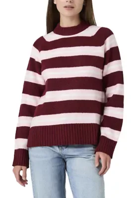 Suzie Striped Pullover Sweater with Slit
