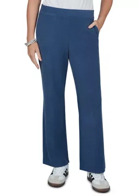 Luxe Rib Knit Wide Leg Pull-On Pants by Ruby Rd