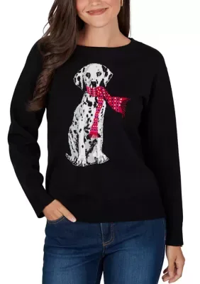 Long Sleeve Dalmation Jacquard Sweater by Ruby Rd