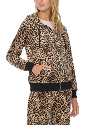 Zip Front Leopard Print Jacket by Vince Camuto