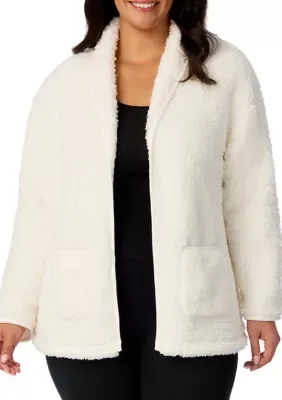 Short Sherpa Cardigan by Cuddl Duds