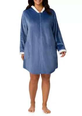 Zip Up Robe with Hood by Cuddl Duds