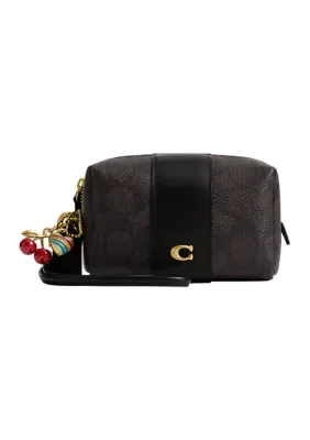 Coated Canvas Signature Essential Mini Cosmetic Pouch by Coach