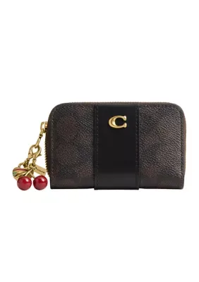 Coated Canvas Signature Essential Small Zip Around Card Case by Coach