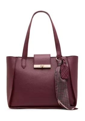 Turnlock Tote Bag by Anne Klein