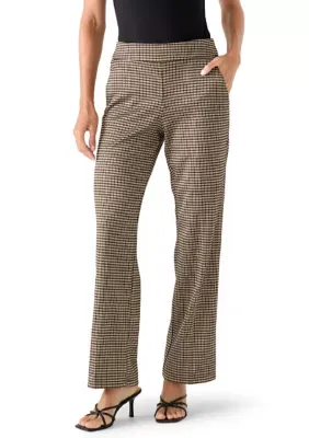 Wide Leg Houndstooth Pants by Soho Apparel