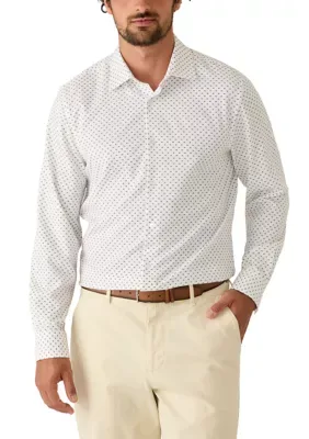 Long Sleeve Printed Sport Shirt by Collection by Michael Strahan