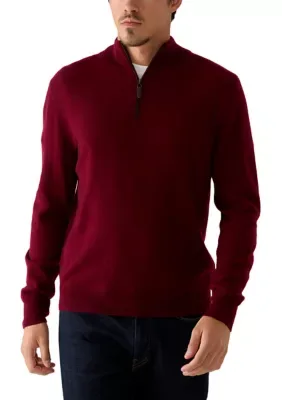 Quarter-Zip Mock Neck Sweater by Magaschoni
