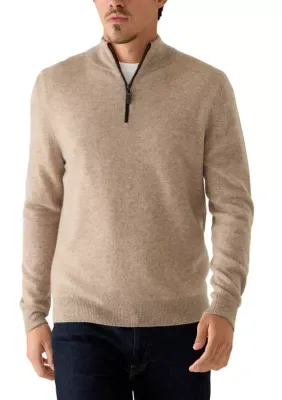 Quarter-Zip Mock Neck Sweater