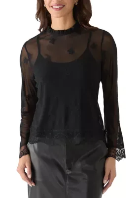 Ruffle Neck Blouse by Oak & Trellis