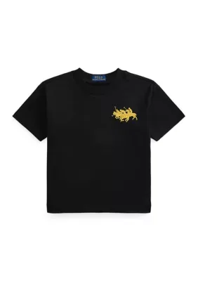 Big Fit Triple-Pony Cotton T-Shirt by Ralph Lauren
