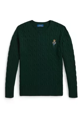 Polo Bear Cable-Knit Cotton Sweater by Ralph Lauren