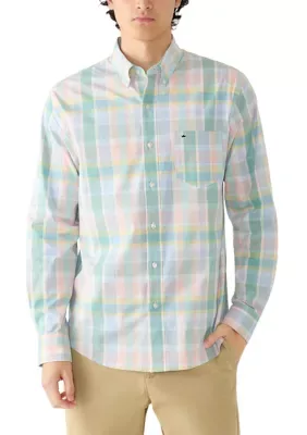 Long Sleeve Poplin Plaid Shirt by Crown & Ivy