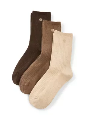 Basic Ribbed Crew Socks by Ralph Lauren