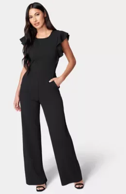 Flutter Sleeve Core Jumpsuit