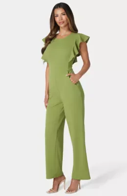 Flutter Sleeve Core Jumpsuit