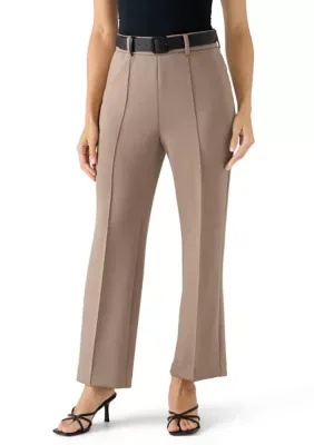 Pull on Belted Pintuck Scuba Trousers by Calvin Klein