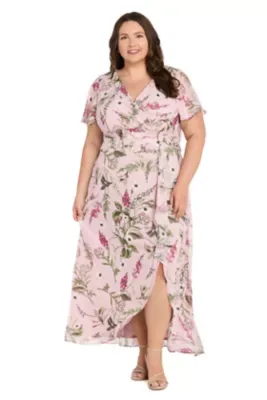 Long Printed Dress by R&M Richards