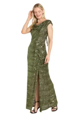 Long Stretch Sequin Dress by R&M Richards