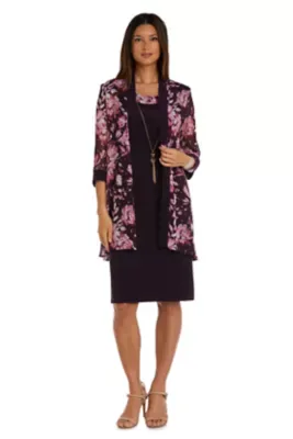 Silky Chiffon Jacket Dress by R&M Richards