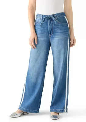 Baggy Drawstring Wide Leg Jeans by Scotch & Soda