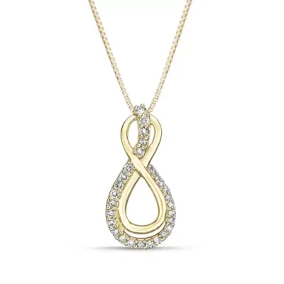 Round Diamond Infinity Pendant Necklace, 18 In by Brilliant Grown