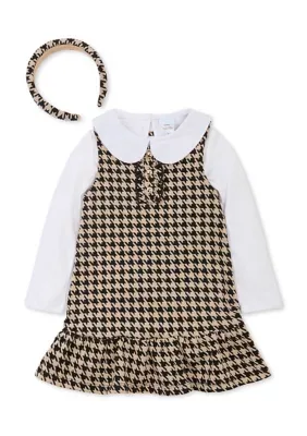 Houndstooth Jumper Dress Set by Draper