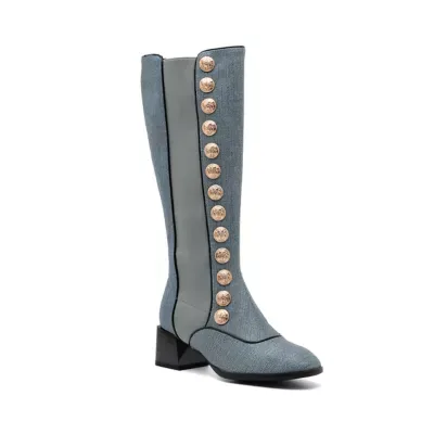 Wisdom Side-Elastic Button Boot