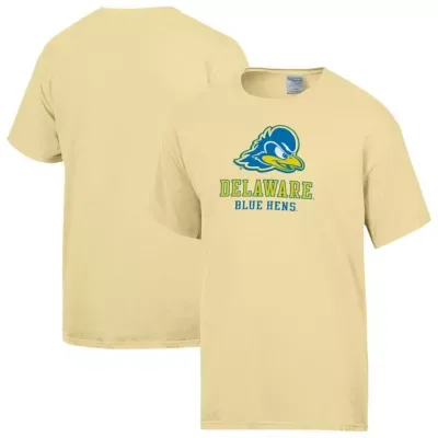 Delaware Fightin Blue Hens NCAA Delaware Fightin Hens Logo Over Stacked T-Shirt by Comfortwash