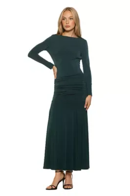 Aurelian Boatneck Draped Dress by Alexia Admor