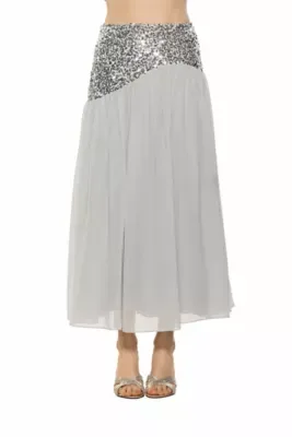 Abby Sequin Chiffon Maxi Skirt