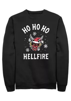 Hellfire Club Holiday Graphic Crew Fleece Sweatshirt by Stranger Things