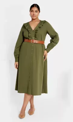 Zoe Belted Dress by City Chic