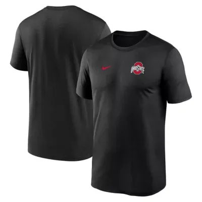 NCAA Nike Ohio State Buckeyes 2025 Sideline Small Logo Legend Dri-FIT T-Shirt