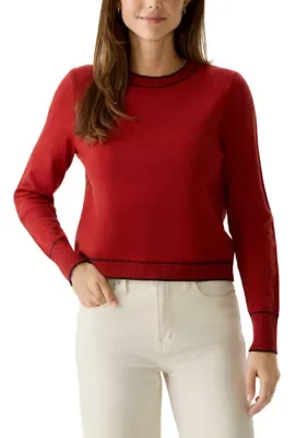 Sweater with Outline Trim