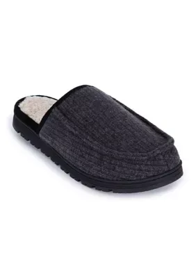 Moccasin Ribbed Sweater Knit Slip-On Clogs by Totes