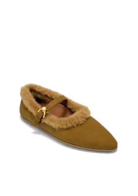 Petra Fur Flat - Shearling by Aerosoles