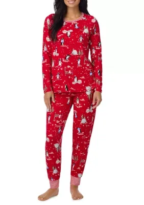 Long Sleeve Shirt and Jogger Pants Pajama Set