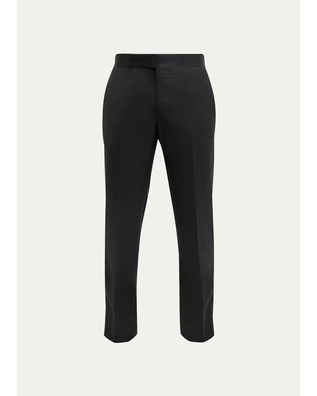Tonal Wool-Blend Tuxedo Pants by Armani