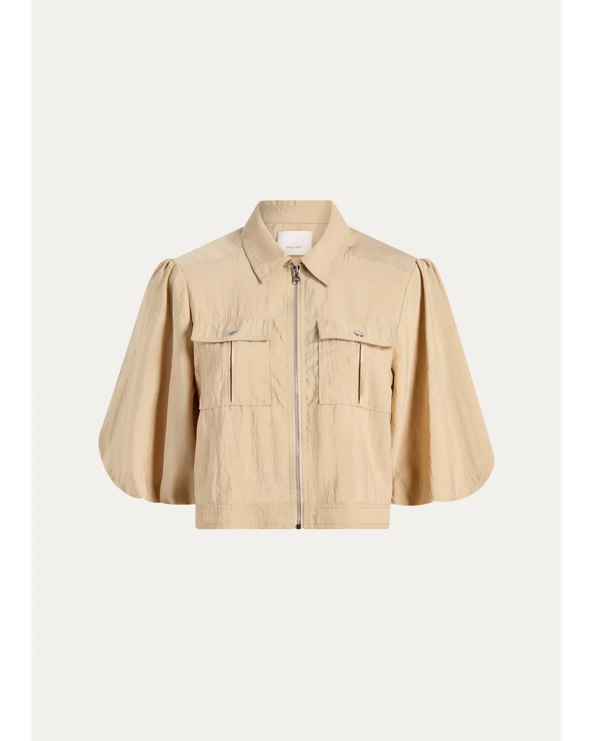 Ottie Short-Sleeve Jacket by Cinq  Sept
