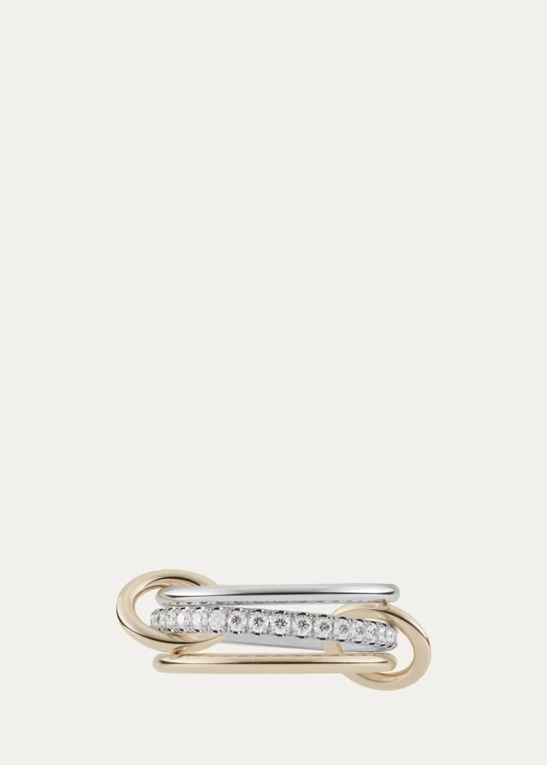 Tigris Silver and 18K Gold Ring with Diamonds by Spinelli Kilcollin
