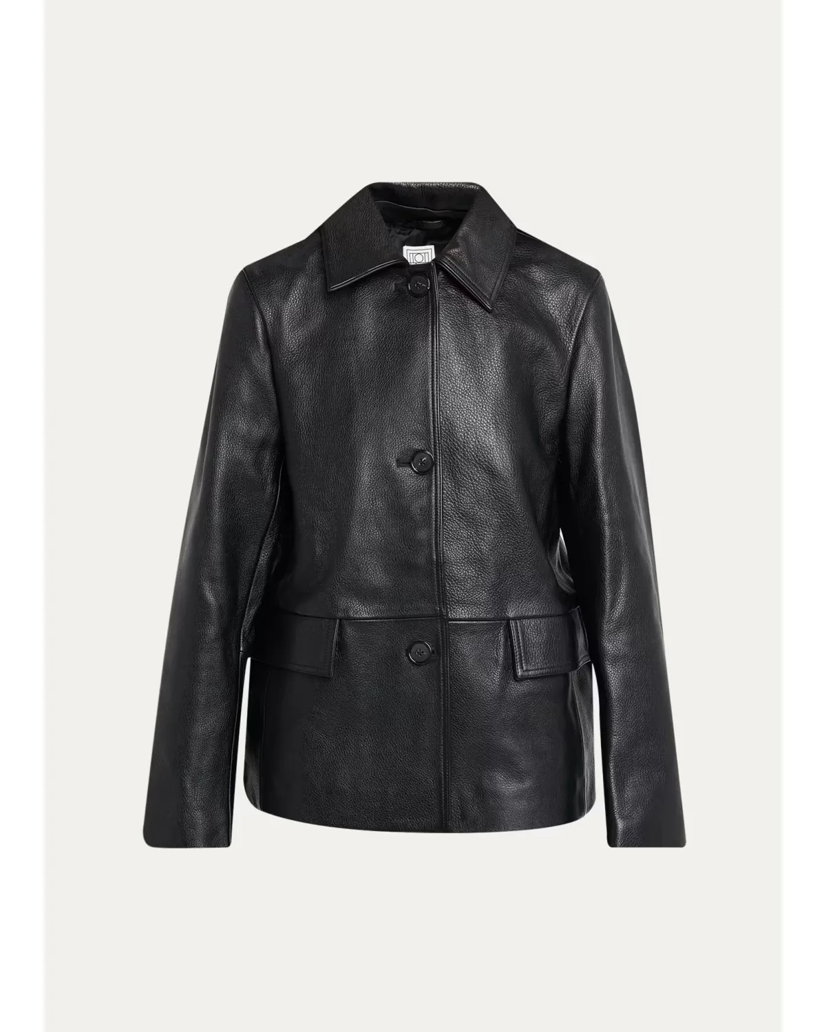 Grained Leather Jacket by Totême