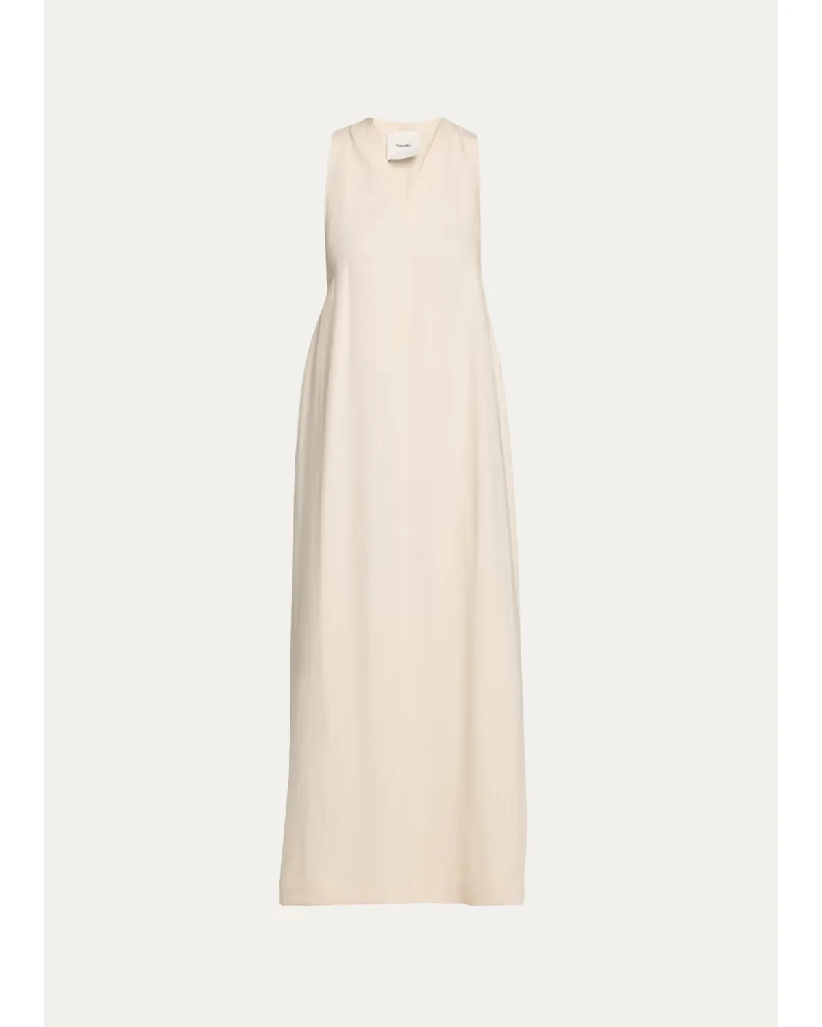 Amarilis Linen Fringe Maxi Dress by Nanushka