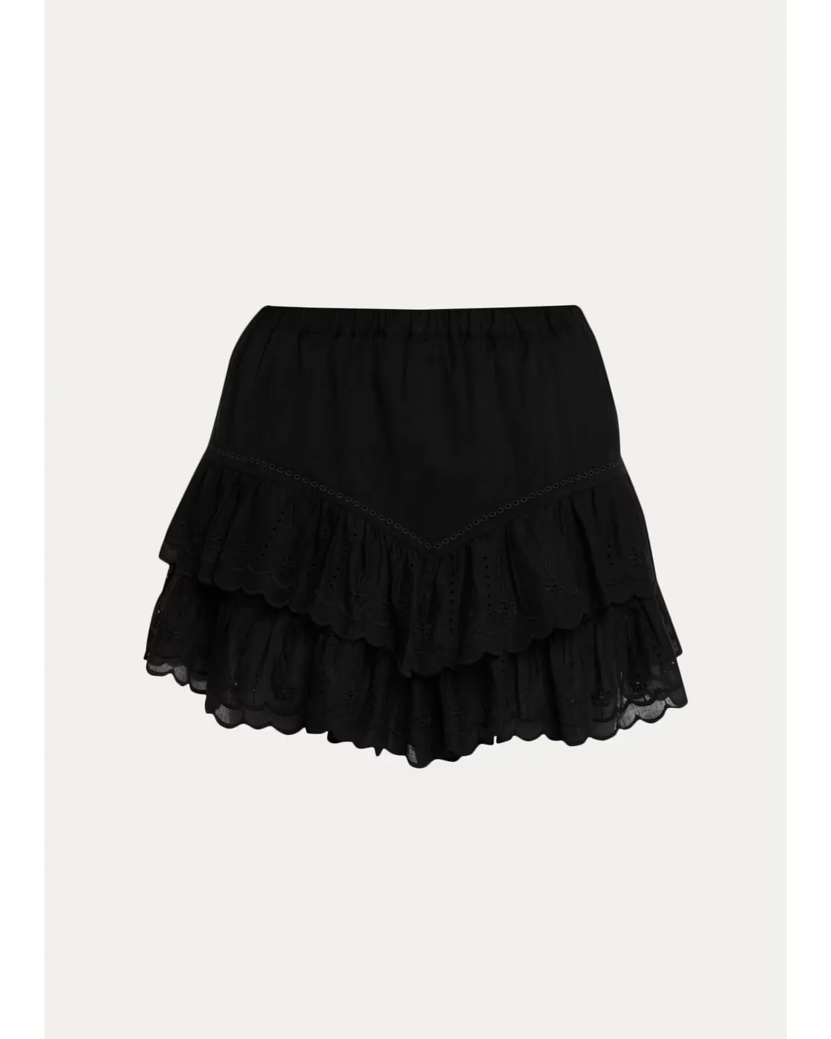 Jocadia Embroidered Tiered Mini Skirt by Étoile Isabel Marant