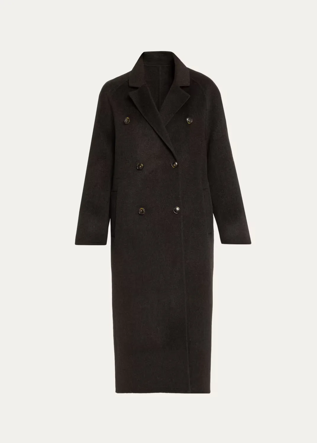 Irvin Wool-Cashmere Double-Breasted Long Coat