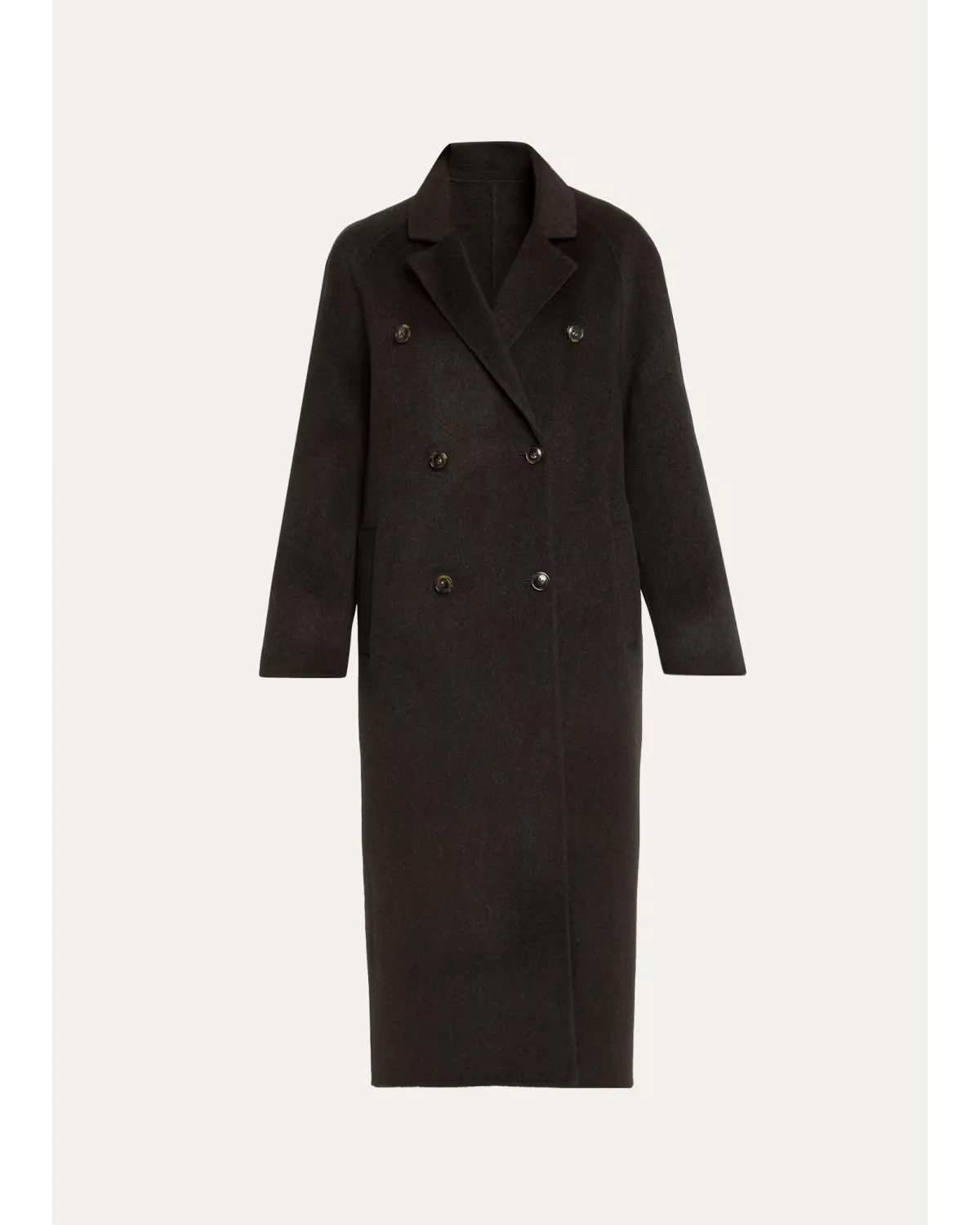 Irvin Wool-Cashmere Double-Breasted Long Coat