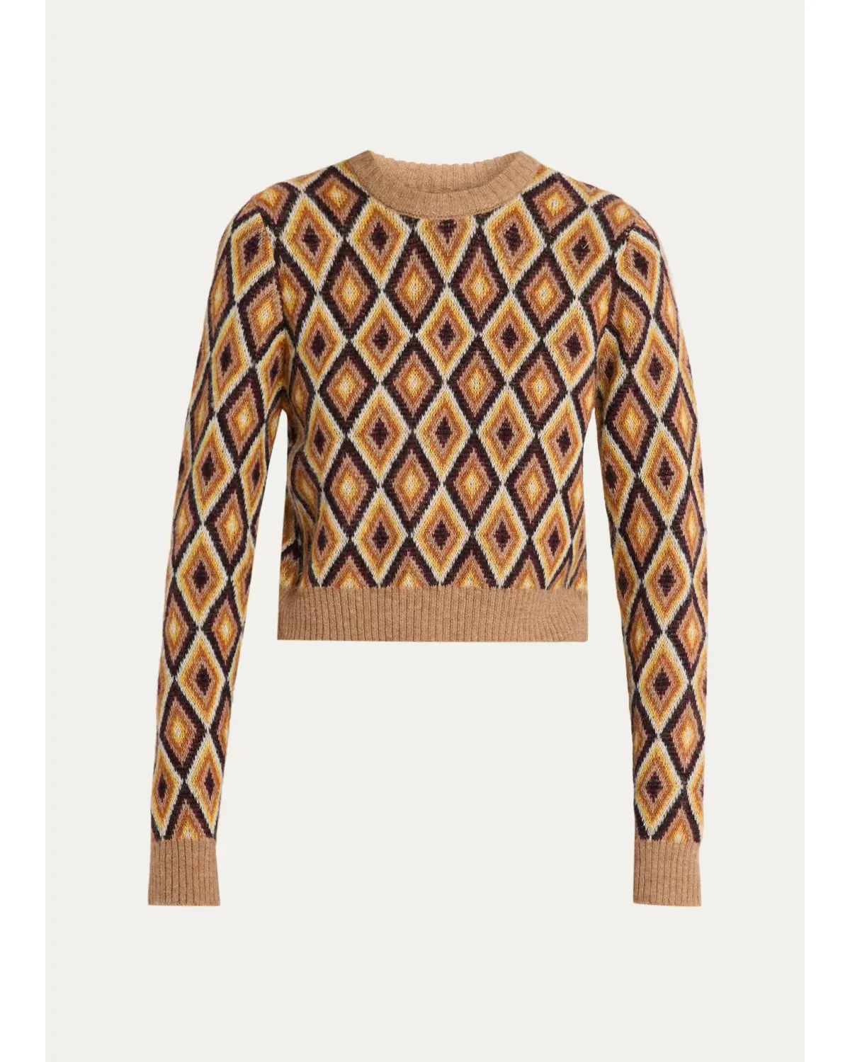 The Diamond Wool Crop Sweater by MOTHER