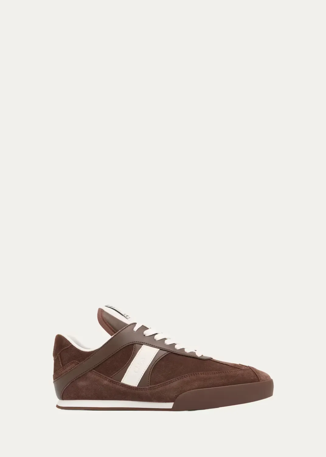 Kick Mixed Leather Retro Low-Top Sneakers by Chloé