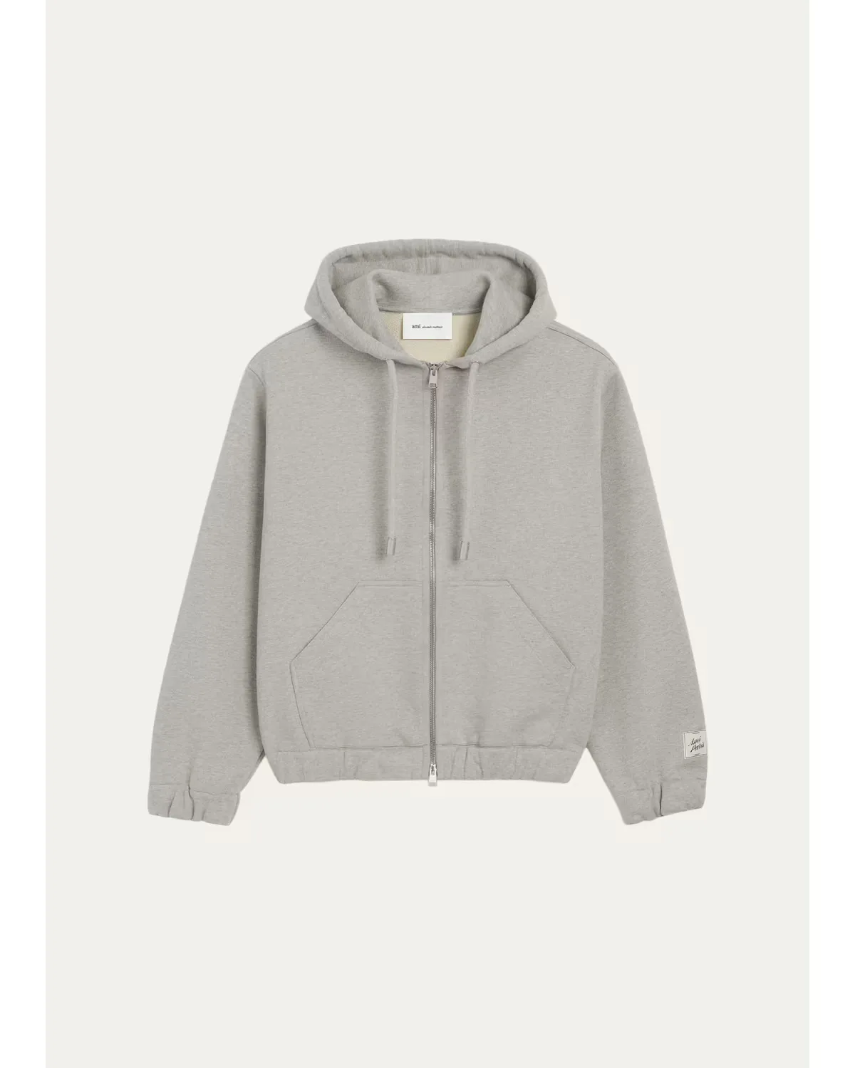 Heavyweight Cotton Zip Hoodie by Ami Paris