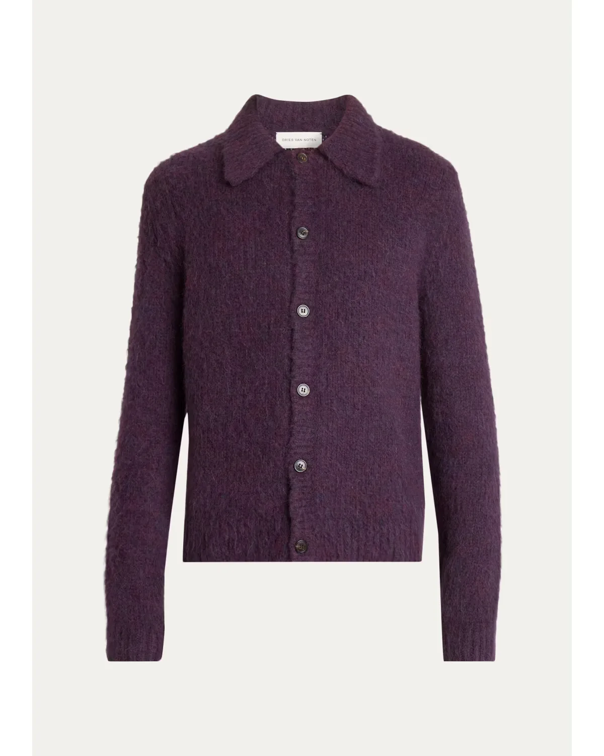 Melange Wool Blend Cardigan by Dries Van Noten
